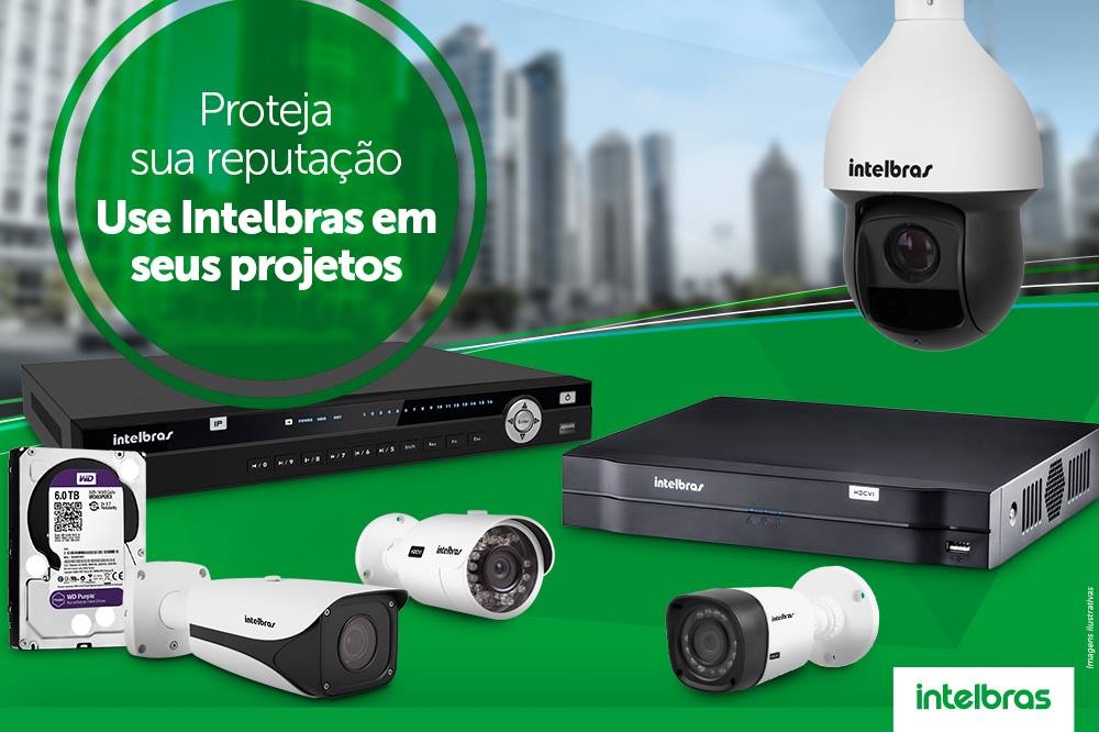 Câmeras de segurança instaladas em condomínio